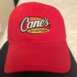 Authentic raising cains uniform hat red